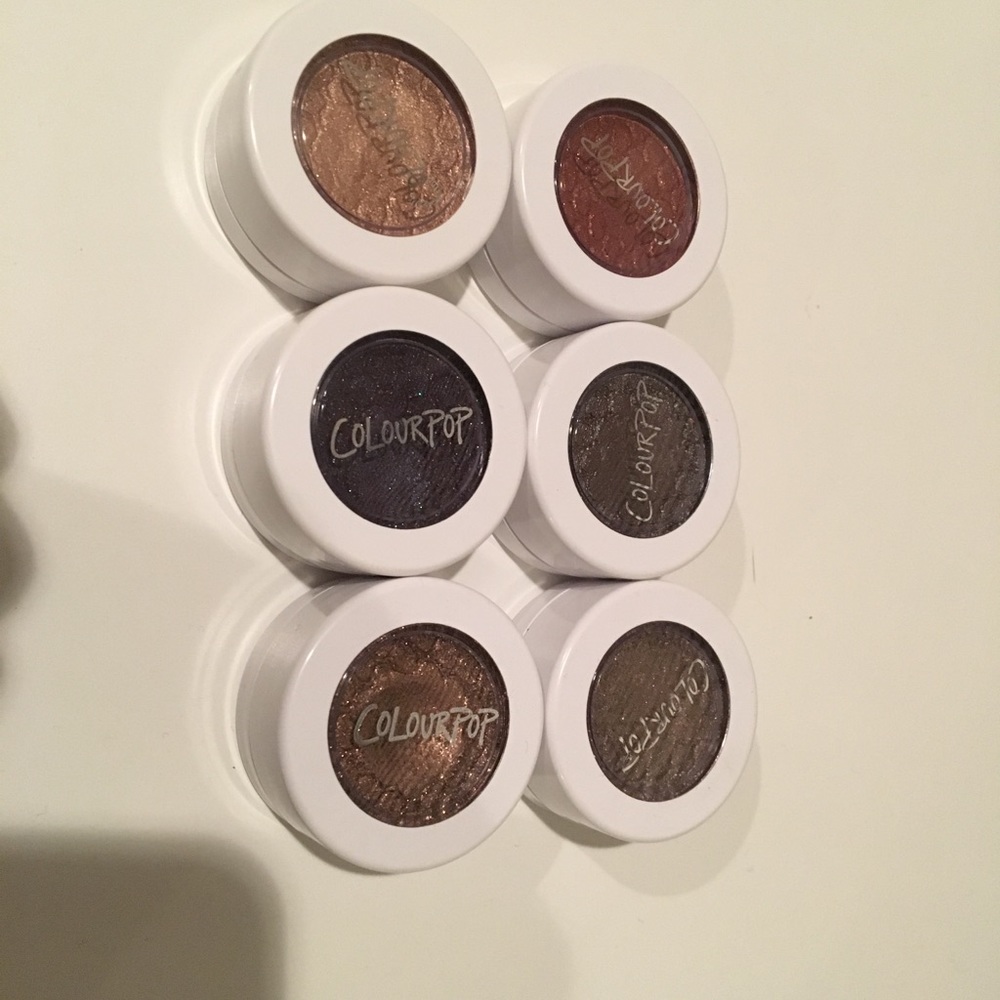 Colorpop super shock eyeshadows, bundle of 6